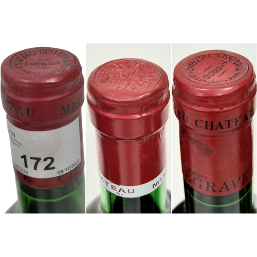 256 - 9 Bottles of Red Bordeaux Consisting of: 2 x Chateau Bellegrave Cru Bourgeois 1983. 7 x Chateau Mart... 