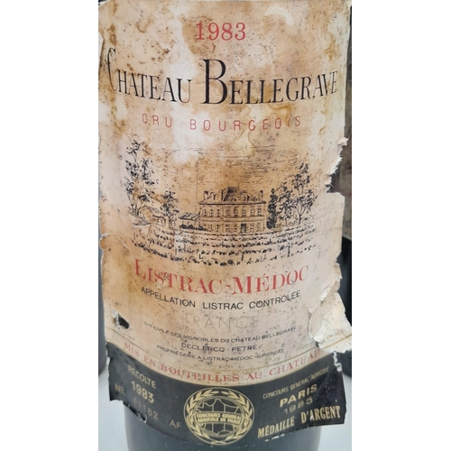 256 - 9 Bottles of Red Bordeaux Consisting of: 2 x Chateau Bellegrave Cru Bourgeois 1983. 7 x Chateau Mart... 