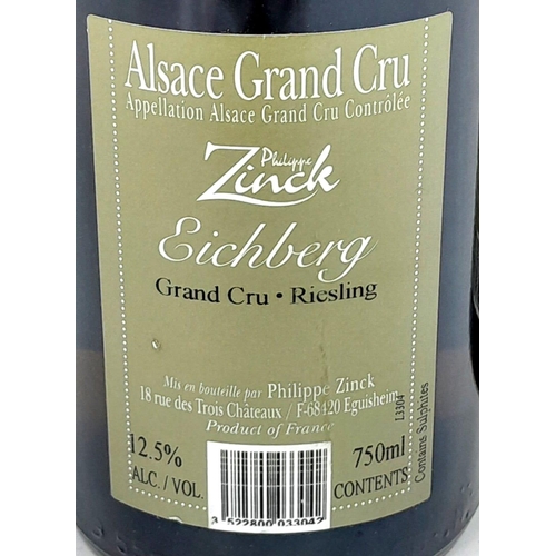 270 - Three Bottles of Alsace White Grand Cru - Eichberg Riesling Grand Cru Philippe Zinck 2004.