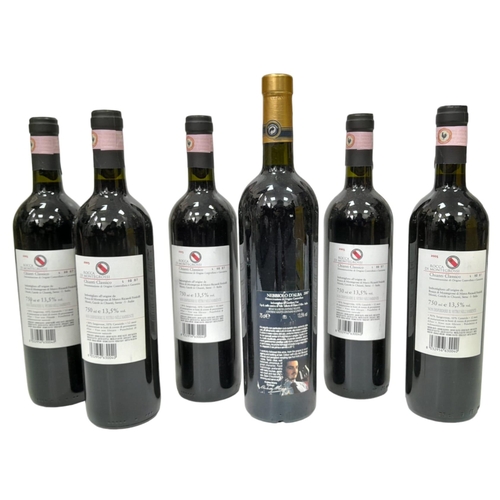 381 - 6 Bottles of Quality Italian Red Wine. To Include: 5 x Chianti Classico Rocca di Montegrossi 2005.
1... 