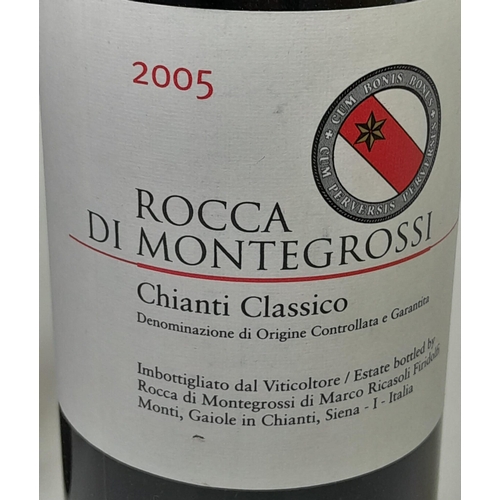 381 - 6 Bottles of Quality Italian Red Wine. To Include: 5 x Chianti Classico Rocca di Montegrossi 2005.
1... 