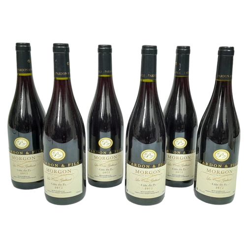 60 - 6 Bottles of Morgon Cote Du Py Domaine Pardon et Fils 2012 Cru Beaujolais.