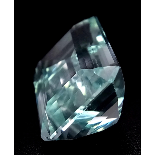 624 - A PAIR OF NATURAL AQUAMARINE GEMSTONES, 24.72ct AND 24.92ct OCTAGONAL STEP CUT, EYE CLEAN, AND BOTH ... 