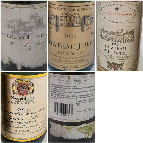 638 - 6 Bottles of Mixed White Wines. To Include: 
1 x Chateau du Tertre Margaux Bordeaux blanc 1971
1 x H... 