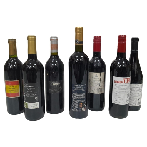 645 - Seven Bottles of Mixed Red Wines. To Include: 1 x Nebbiolo D’Alba Maestri Italiani 2007
1 x Rioja Eq... 