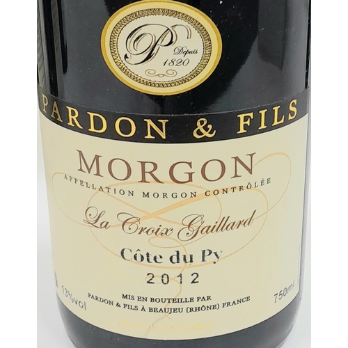 67 - 6 Bottles of Morgon Cote Du Py Domaine Pardon et Fils 2012 Cru Beaujolais.