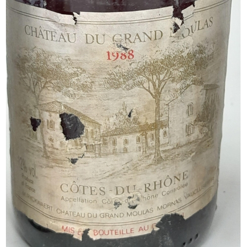 88 - 8 Bottles of Rhone Red Consisting of: 1 x Saint Cosme Gigondas Cotes du Rhone 1999. 1 x Chateau du T... 