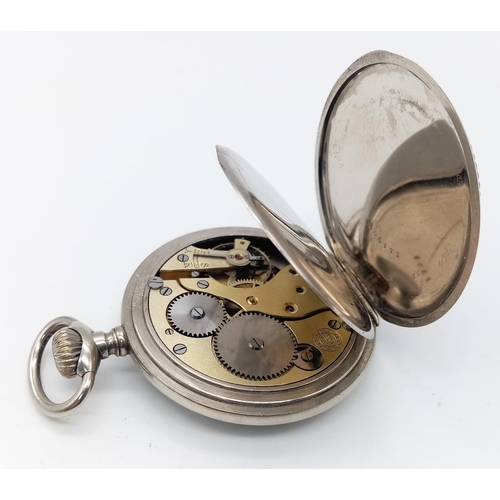 258 - 3rd Reich S.A Pocket Watch with Swiss movement by Moreis. Good working order.