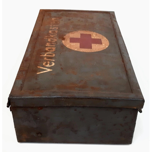 300 - WW2 German Luftwaffe First Aid Tin with Contents.