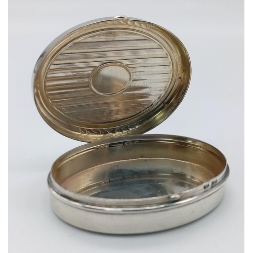 328 - WW2 German .800 Silver Marked Snuff/Pill Box. Hand Etched Insignia of the 116 th “Windhund” Panzer D... 