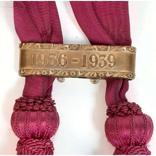 342 - Spanish Civil War German Condor Legion Officers Honour Sash with Dated Bar in original box.