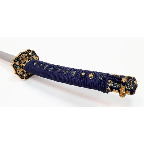 361 - An Excellent Condition Modern Display Japanese Tachi Samurai Sword. Highly Decorated, Complete with ... 