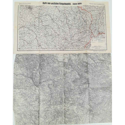 1107 - A collection of 3rd Reich period maps, inc that has an Artillery Inspectors stamp.