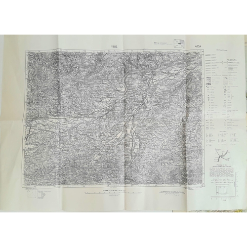 1107 - A collection of 3rd Reich period maps, inc that has an Artillery Inspectors stamp.