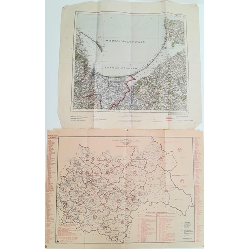 1107 - A collection of 3rd Reich period maps, inc that has an Artillery Inspectors stamp.