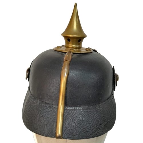 33 - WW1 Imperial German 1895 Model Enlisted Man Pickelhaube. Complete with chinstrap mounts and cockades... 