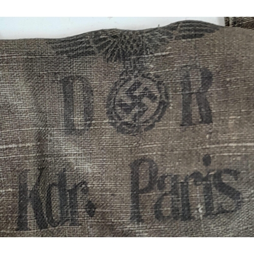 452 - WW2 German Railway Satchel. Kdr. Paris.