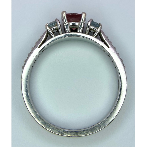 460 - A 14 k white gold 