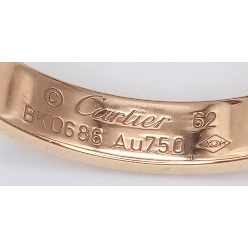 611 - A CARTIER 18K ROSE GOLD SCREW RING .    5gms   size U