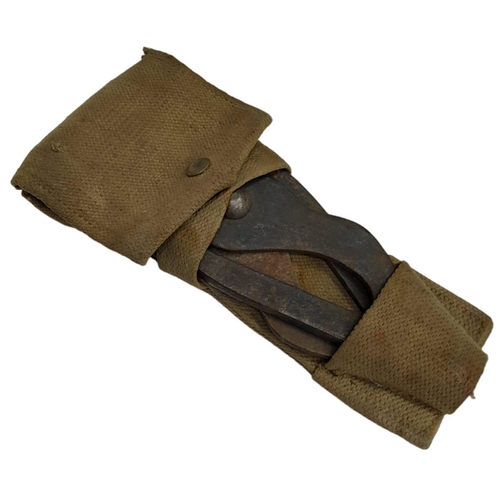 622 - WW2 British 1944 Dated Folding Wire Cutters and Pouch.