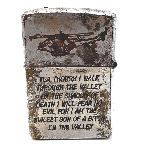 691 - Vietnam War Era Zippo Lighter. Date Coded on Base 1966. “Quang Tri-1966-67”. UK Mainland Sales Only