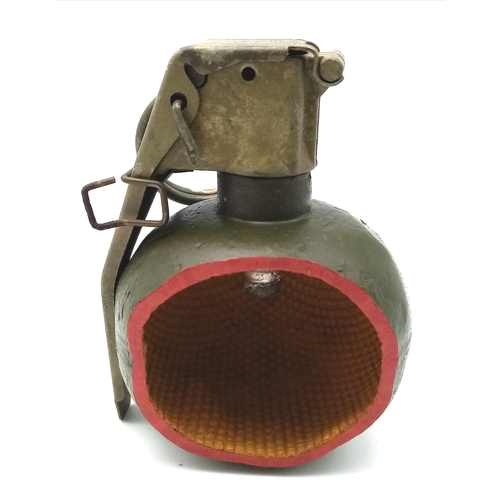 726 - INERT Cutaway Vietnam Era US M-67 “Baseball” Grenade. The theory was that most American boys could t... 