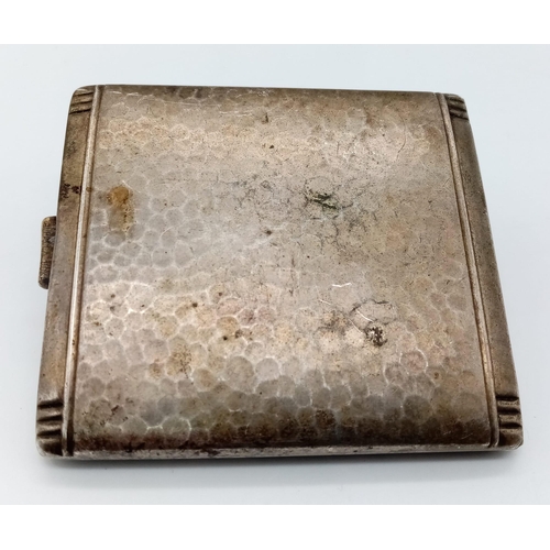 796 - WW2 German Cigarette Case with a badge of the Ordnungspolizei (Order Police).