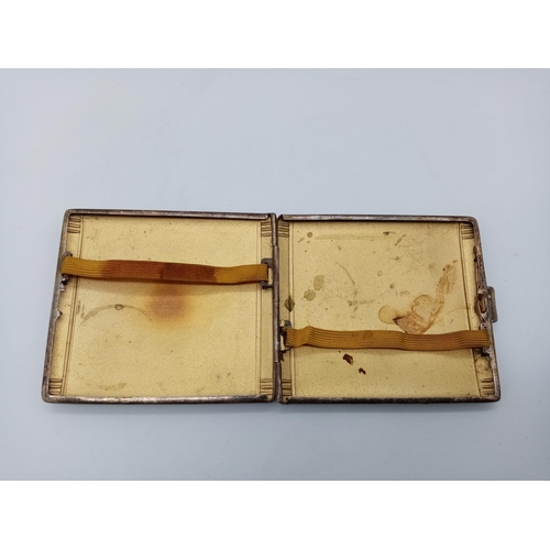 796 - WW2 German Cigarette Case with a badge of the Ordnungspolizei (Order Police).