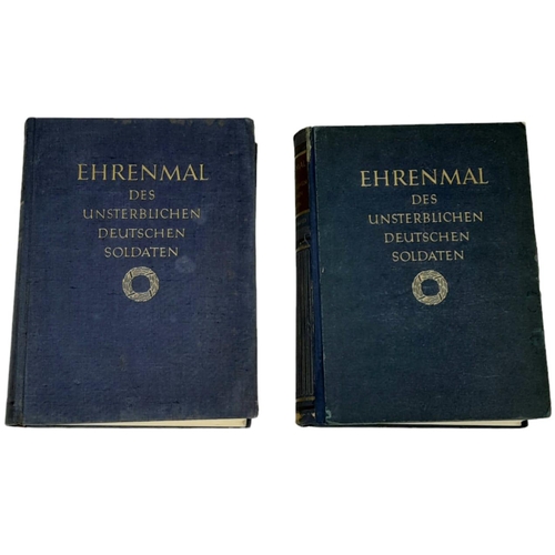 964 - Both Volumes of the 3rd Reich Books “Memorial of the Immortal German Soldier” These books were taken... 