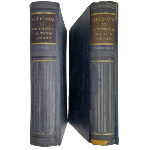 964 - Both Volumes of the 3rd Reich Books “Memorial of the Immortal German Soldier” These books were taken... 