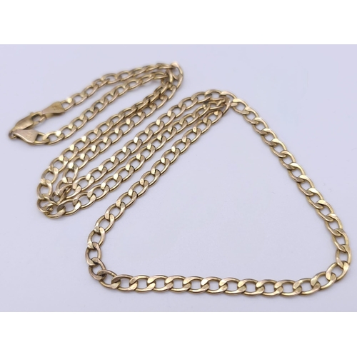 271 - A 50cms 9K GOLD INTERLINK NECK CHAIN .  5.8gms