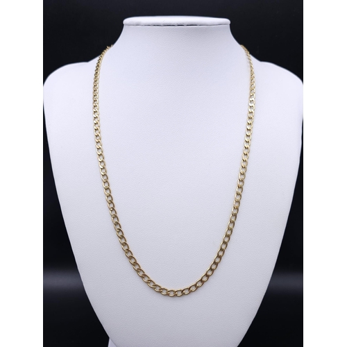 271 - A 50cms 9K GOLD INTERLINK NECK CHAIN .  5.8gms