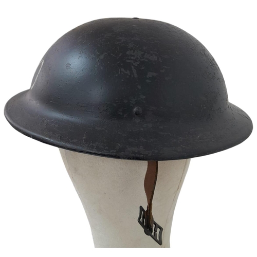 397 - WW2 British Homefront Lightweight Fibre G.P.O Line Workers Non-Conductive Helmet.