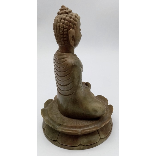 620 - An Excellent Condition Vintage Marble Seated Buddha/Deity Figurine. 
15cm Tall. 813 Grams,