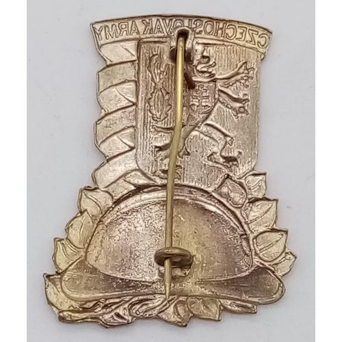 639 - WW2 Czechoslovak Infantry in England Badge Dated 1940. Worn by the soldiers when out of uniform.