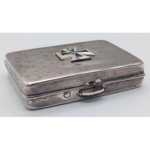 764 - WW1 Imperial German .825 Silver Pill/Snuff Tin.