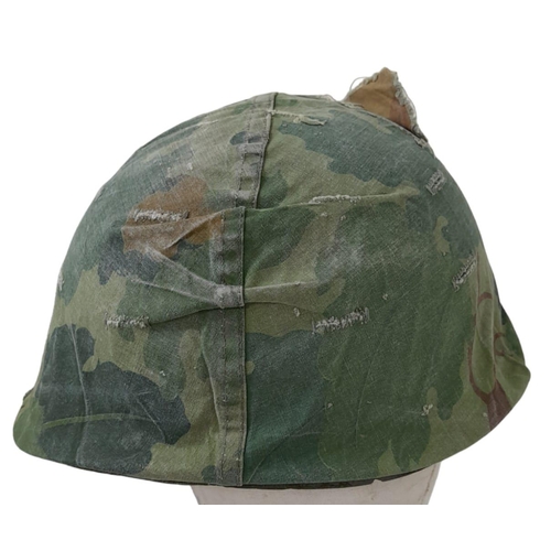 768 - Vietnam War Era US M1 Helmet with Reversible Helmet Cover.