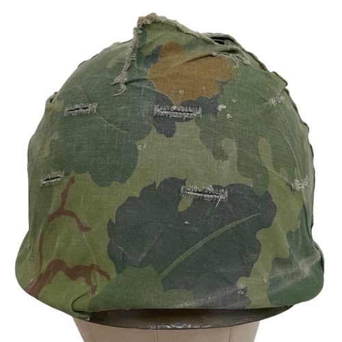 768 - Vietnam War Era US M1 Helmet with Reversible Helmet Cover.