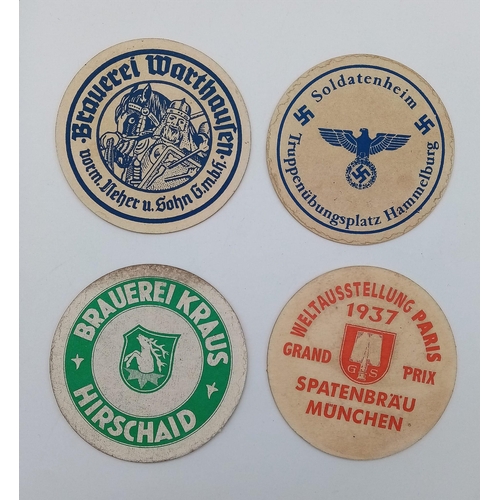 943 - 4 x 3rd Reich Beer Mats.