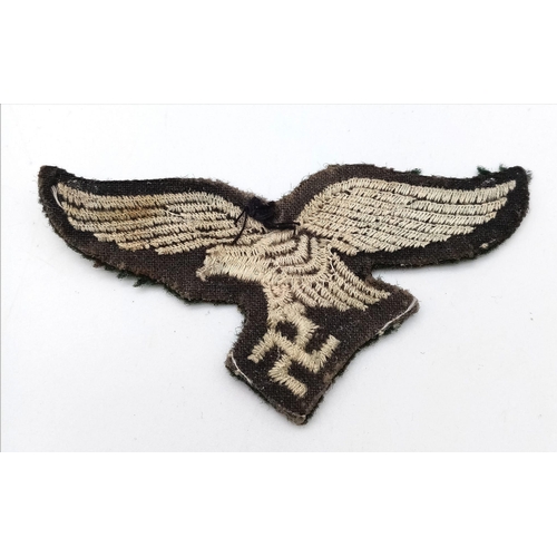 999 - WW2 German Luftwaffe Fallschirmjäger (Paratroopers) Enlisted Mans/Nco’s Cloth Eagle on green backing... 