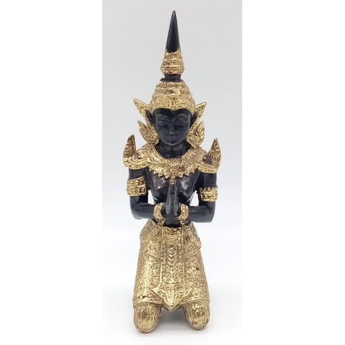 613 - An Exquisite Vintage Bronze and Gilt Deity Figurine.
18cm Tall. 507 Grams.