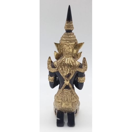 613 - An Exquisite Vintage Bronze and Gilt Deity Figurine.
18cm Tall. 507 Grams.