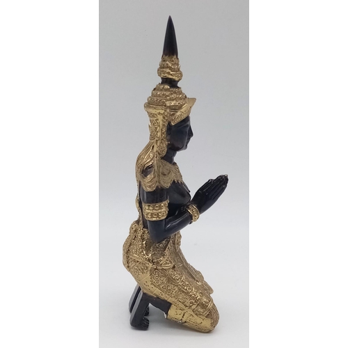 613 - An Exquisite Vintage Bronze and Gilt Deity Figurine.
18cm Tall. 507 Grams.