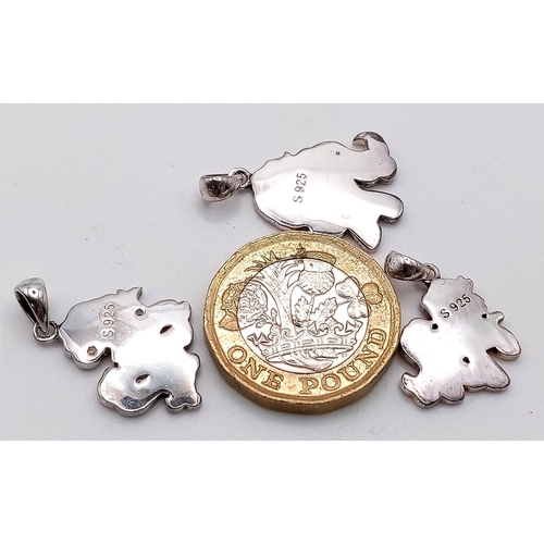 1152 - 3 X STERLING SILVER MY LITTLE PONY CHARMS / PENDANTS 7G
ref: SC 5061