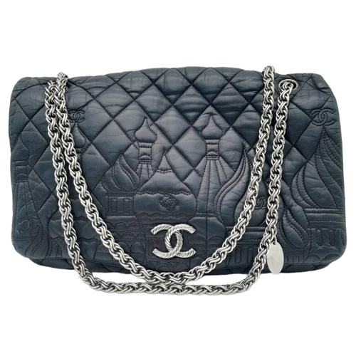 25 - Chanel Moscow Flap.
Quality lambskin leather throughout with silver toned hardware. Soft quilted fro... 