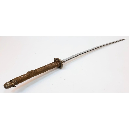 123 - WW2 Japanese Naval Officers Sword. Nice Markings on the Tang. However, slight damage to the blade ed... 