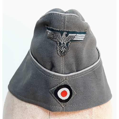 566 - WW2 German Heer (Army) Senior Nco’s Side Cap.