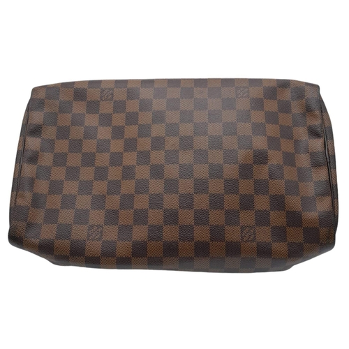 295 - A Louis Vuitton Damier Ebene Speedy 35 Bag. Leather exterior with two rolled leather handles, gold t... 