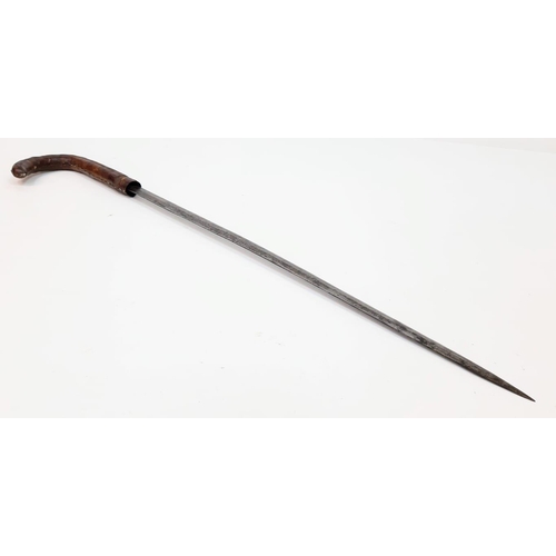 368 - An Antique and Rare, Leather Covered Sword Stick. 
74cm Length.