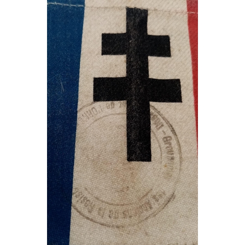 697 - WW2 Free French Resistance Armband Worn on the liberation to show who had contributed during the
occ... 